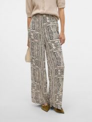Vero Moda Spodnie w kolorze beżowym rozmiar: XL. Brązowe spodnie materiałowe Vero Moda, bez wzorów, z materiału, klasyczne. Za 110.29 zł.