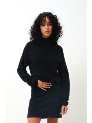 AUTHENTIC CASHMERE Kaszmirowy golf w kolorze czarnym rozmiar: L. Czarne swetry AUTHENTIC CASHMERE, l, bez wzorów, z kaszmiru, bez ramiączek. Za 346.99 zł.