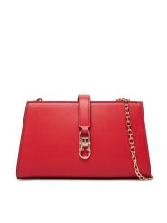 Tommy Hilfiger Torebka Th Libre Chain Crossover AW0AW18614 Czerwony. Czerwone listonoszki Tommy Hilfiger, bez wzorów, ze skóry, bez dodatków. Za 529.99 zł.