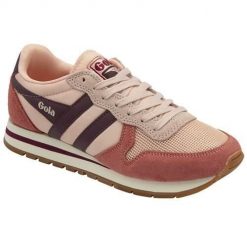 Buty do chodzenia damskie Gola Daytona 2024. Czerwone buty treningowe Gola, bez wzorów, z materiału, bez zapięcia, trekkingowe. Za 389.00 zł.