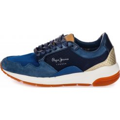 Pepe Jeans tenisówki damskie Foster Maya 36 niebieskie. Niebieskie trampki Pepe Jeans, bez wzorów, z jeansu, bez zapięcia. Za 415.00 zł.