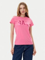 Gap T-Shirt 776775-04 Różowy Regular Fit. Czerwone t-shirty GAP, s, bez wzorów, z bawełny, bez kołnierzyka, bez ramiączek. Za 89.99 zł.