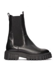 Clarks Sztyblety Page Top 26178409 Czarny. Czarne botki Clarks, bez wzorów, ze skóry, bez obcasa, na płaskiej podeszwie, bez zapięcia. Za 299.99 zł.