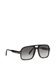 Tom Ford Okulary przeciwsłoneczne Falconer FT0884/S 01B Czarny. Czarne okulary przeciwsłoneczne TOM FORD, bez wzorów, z tworzywa sztucznego. Za 1,279.00 zł.