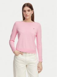 Tommy Hilfiger Sweter WW0WW40099 Różowy jasny Regular Fit. Czerwone swetry Tommy Hilfiger, xs, bez wzorów, z syntetyku, bez ramiączek. Za 409.99 zł.