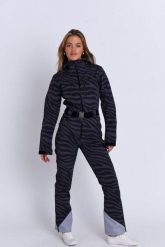 Elegancki kombinezon narciarski - Czarny Tygrys. Czarne kombinezony OOSC, na zimę, m, bez wzorów, z polaru, eleganckie, bez kołnierzyka, bez ramiączek. Za 2,445.99 zł.