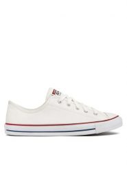 Converse Trampki Chuck Taylor All Star Dainty Ox 564981C Biały. Białe trampki Converse, bez wzorów, z materiału, retro, bez zapięcia. Za 209.99 zł.