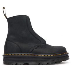 Botki Dr. Martens. Czarne botki Dr Martens, bez wzorów, bez obcasa, na płaskiej podeszwie, bez zapięcia. Za 859.99 zł.
