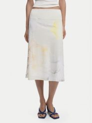 Desigual Spódnica midi Bruma 25WWFK08 Écru Regular Fit. Spódnice Desigual, xl, bez wzorów, z bawełny, midi. Za 319.99 zł.