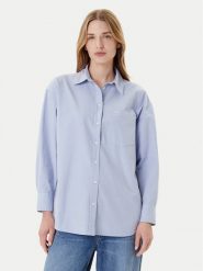 Guess Jeans Koszula W4YH22 WGCF1 Niebieski Relaxed Fit. Niebieskie koszule Guess Jeans, xl, z aplikacjami, z bawełny, bez kołnierzyka, bez ramiączek. Za 199.99 zł.