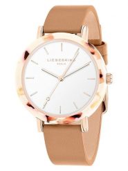 Liebeskind Zegarek kwarcowy w kolorze różowozłoto-jasnobrązowo-białym rozmiar: onesize. Brązowe, analogowe zegarki Liebeskind, ze stali. Za 347.99 zł.