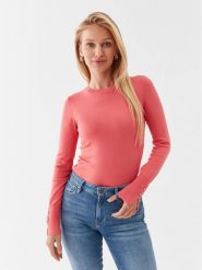 Guess Sweter W2YR30 Z2V62 Różowy Regular Fit. Czerwone swetry Guess, xxl, z aplikacjami, z wiskozy, bez ramiączek. Za 569.99 zł.