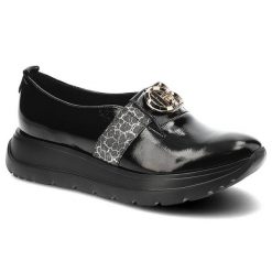 Czarne Półbuty Lamanti Eleganckie Skórzane Mokasyny Damskie. Czarne mokasyny LAMANTI, z aplikacjami, ze skóry. Za 288.99 zł.