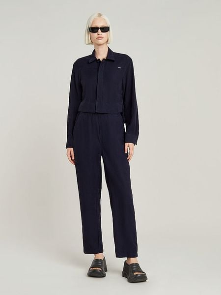 G-Star Kombinezon w kolorze granatowym rozmiar: L. Niebieskie kombinezony G-Star, l, bez wzorów, retro, bez kołnierzyka, bez ramiączek. Za 319.88 zł.