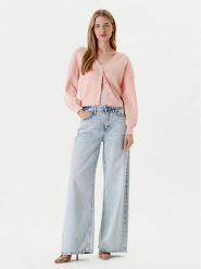 Guess Kardigan W5YR07 Z2ZK2 Różowy Oversize. Czerwone swetry Guess, xxl, z aplikacjami, z bawełny, bez ramiączek. Za 479.99 zł.