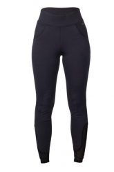 Damskie legginsy jeździeckie o średniej przyczepności HKM Tammy. Czarne legginsy HKM, bez wzorów, z materiału, długie. Za 253.00 zł.
