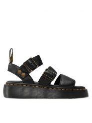 Dr. Martens Sandały Gryphon Quad 25720001 Czarny. Czarne sandały Dr Martens, bez wzorów, ze skóry, bez obcasa, na płaskiej podeszwie, bez zapięcia. Za 691.09 zł.