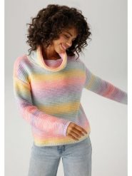 Aniston Golf ze wzorem rozmiar: 38. Swetry Aniston, bez wzorów, ze splotem, bez ramiączek. Za 82.44 zł.