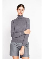 ASSUILI Golf w kolorze szarym rozmiar: 38. Szare swetry Assuili, bez wzorów, klasyczne, bez ramiączek. Za 175.67 zł.