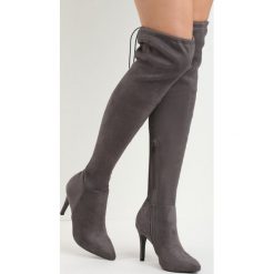 Ciemnoszare Kozaki Ricci. Kozaki marki Kazar. Za 109.99 zł.