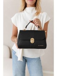 Lia Biassoni Skórzana torebka w kolorze czarnym - 27 x 19 x 13 cm rozmiar: onesize. Czarne torebki klasyczne Lia Biassoni, bez wzorów, z materiału, przez ramię, bez dodatków. Za 282.99 zł.