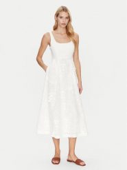 Munthe Sukienka letnia Fronia 251134825125 Écru Regular Fit. Sukienki Munthe, bez wzorów, z bawełny, bez kołnierzyka, bez ramiączek. Za 1,349.00 zł.