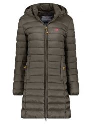 Geographical Norway Płaszcz pikowany "Atikolor" w kolorze khaki rozmiar: XXL. Brązowe płaszcze Geographical Norway, xxl, bez wzorów, bez kaptura. Za 143.56 zł.