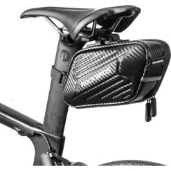 Sakwa rowerowa pod siodełko Rockbros 1L pancerna. Czarne torebki klasyczne ROCKBROS, bez wzorów, sportowe, bez dodatków. Za 79.00 zł.