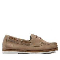 Mokasyny Tamaris. Brązowe mokasyny Tamaris, bez wzorów. Za 269.99 zł.