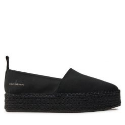 Espadryle Calvin Klein Jeans. Czarne espadryle Calvin Klein Jeans, bez wzorów, z jeansu, bez obcasa. Za 249.99 zł.