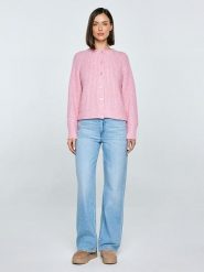 BIG STAR Kardigan w kolorze jasnoróżowym rozmiar: L/XL. Różowe swetry BIG STAR, l, bez wzorów, retro, bez ramiączek. Za 139.99 zł.