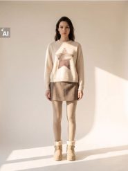 Sweter oversize z gwiazdą - kremowy. Białe swetry Sinsay, l, bez wzorów, bez ramiączek. Za 59.99 zł.