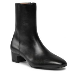 Botki Balagan. Czarne botki BALAGAN, bez wzorów, bez obcasa, na słupku, bez zapięcia. Za 579.99 zł.