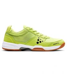 Buty do sportów halowych Craft I2 CONTROL damskie scream. Żółte buty treningowe Craft, bez wzorów, z gumy, bez zapięcia, do piłki ręcznej. Za 524.50 zł.