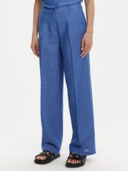 Olsen Spodnie materiałowe 14002406 Niebieski Wide Leg. Niebieskie spodnie materiałowe Olsen, bez wzorów, z bawełny. Za 409.99 zł.