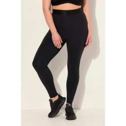Damskie Legginsy sportowe LightFit kieszenie z recyklingu. Czarne legginsy Ulla Popken, bez wzorów, z elastanu, sportowe. Za 244.99 zł.