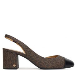 Sandały MICHAEL Michael Kors. Brązowe sandały MICHAEL Michael Kors, bez wzorów, bez obcasa, na słupku, bez zapięcia. Za 509.99 zł.