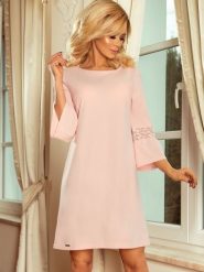 Sukienka Model Margaret 190-1 Pastel Pink - Numoco. Różowe sukienki NUMOCO, l, bez wzorów, z elastanu, wizytowe, bez kołnierzyka, plus size, bez ramiączek, rozkloszowane. Za 209.40 zł.