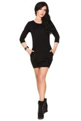 Czarna Sukienka Bombka. Czarne sukienki Merribel, m, bez wzorów, z dzianiny, bez kołnierzyka, bez ramiączek, bombki. Za 112.90 zł.