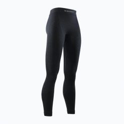 Spodnie damskie X-Bionic Merino. Czarne spodnie narciarskie X BIONIC, bez wzorów, z dzianiny, narciarskie. Za 669.00 zł.