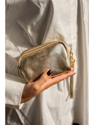 Abaco Skórzany portfel "Dore" w kolorze złotym - 11 x 7 x 4 cm rozmiar: onesize. Żółte portfele Abaco, bez wzorów, z materiału. Za 144.95 zł.
