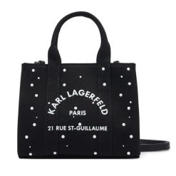 Torebka KARL LAGERFELD. Czarne torebki klasyczne KARL LAGERFELD, bez wzorów, klasyczne, bez dodatków. Za 529.99 zł.