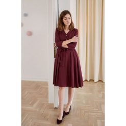 Sukienka Alodia bordowa - wiskoza z rayonem 32 bordo. Sukienki marki Marie Zélie. Za 497.00 zł.