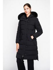 ASSUILI Płaszcz pikowany w kolorze czarnym rozmiar: 34. Czarne płaszcze Assuili, bez wzorów, klasyczne, bez kaptura. Za 361.13 zł.