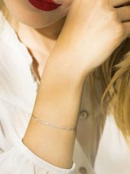 DIAMOND & CO Złota bransoletka "Ligne de Diamants" z diamentami rozmiar: onesize. Szare bransoletki Diamond & Co, z diamentem, złote. Za 1,152.99 zł.