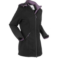 Płaszcz softshell ze stretchem i kapturem bonprix czarny. Płaszcze marki bonprix. Za 239.99 zł.