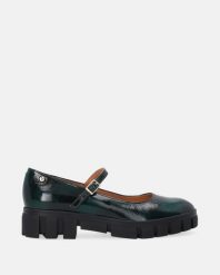 LAKIEROWANE BALERINY W KOLORZE ZIELONYM E042PAPEOBA061. Zielone baleriny Venezia, bez wzorów, z lakierowanej skóry, bez obcasa, bez zapięcia. Za 449.00 zł.