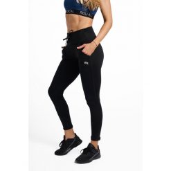 Legginsy fitness damskie Rough Radical Pocket. Czarne legginsy ROUGH RADICAL, bez wzorów, sportowe. Za 159.99 zł.