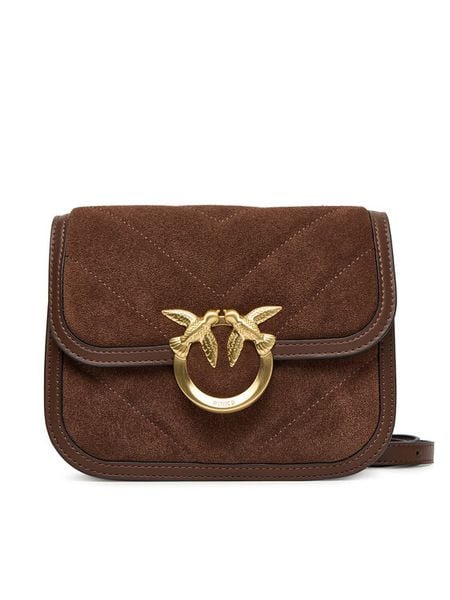 PINKO Torebka Love Box Bag Fl Mini AI 25-26 PLTT 104297 A2JH Brązowy. Brązowe listonoszki Pinko, bez wzorów, ze skóry, bez dodatków. Za 1,079.00 zł.