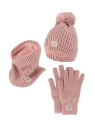 Damski Zimowy Zestaw Termiczny - Czapka + Rękawiczki + Komin - Różowy. Czerwone czapki zimowe HEAT KEEPER, na zimę, bez wzorów, z dzianiny. Za 177.72 zł.